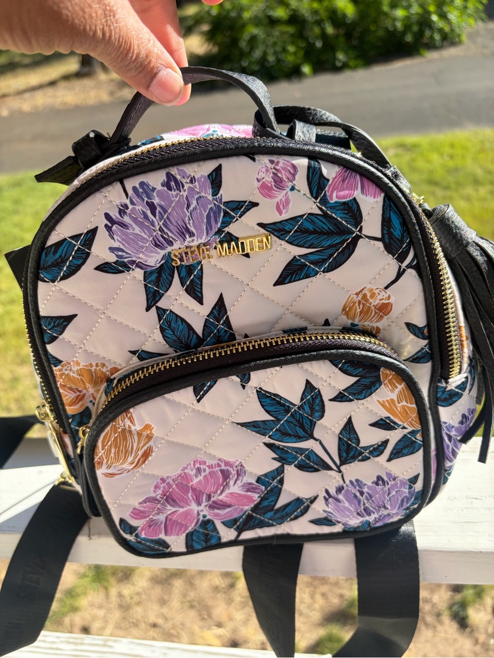 Steve Madden Floral Quilted Backpack 🎒